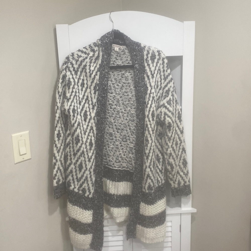 Black and white sweater